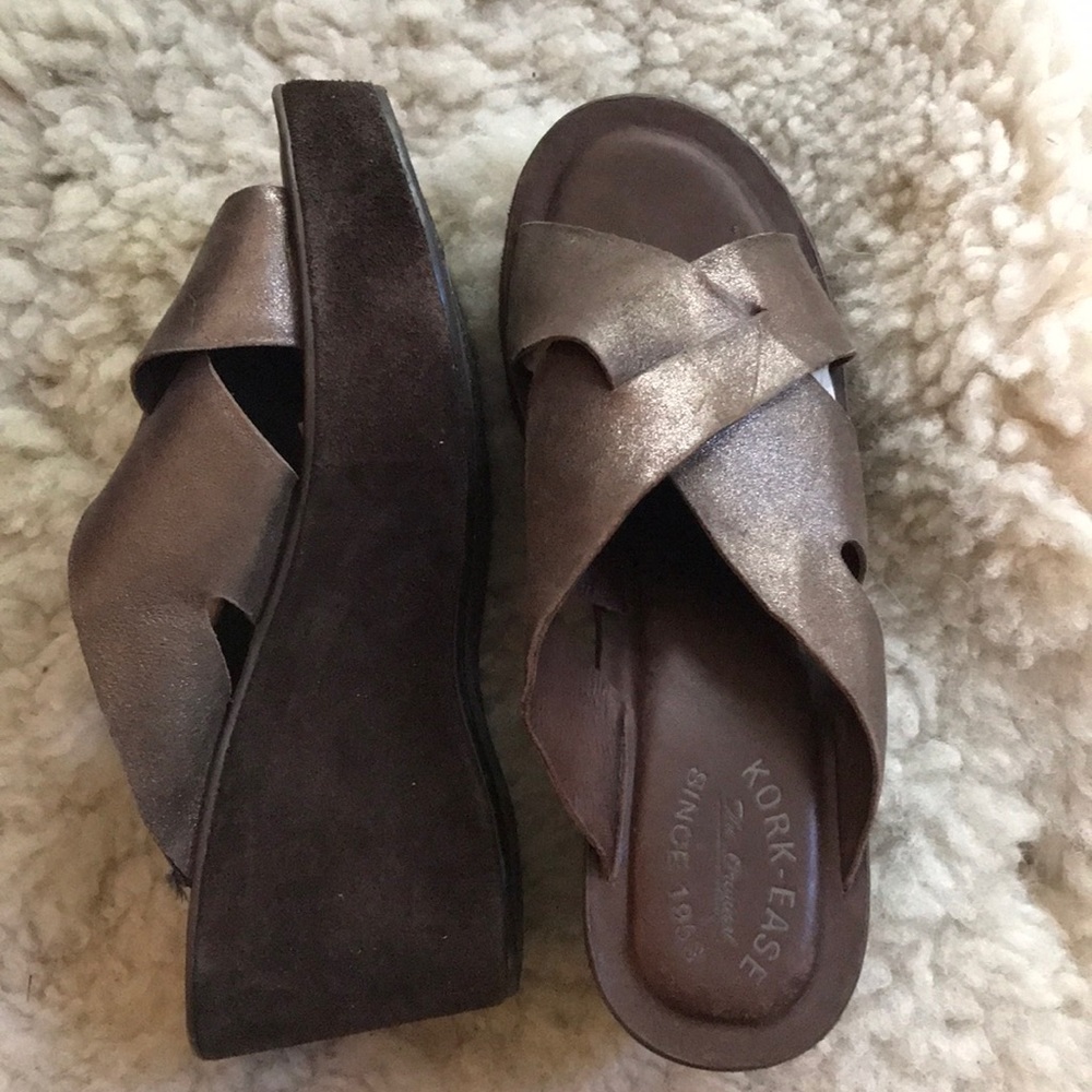 Kork-Ease brown platform sandals